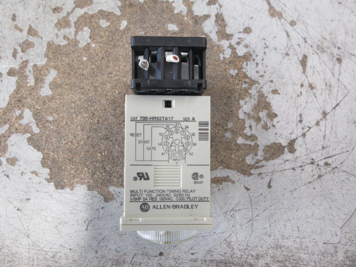 Allen-Bradley Multi-Function Timing Relay 700-HR52TA17 Ser. A 100-240V Used