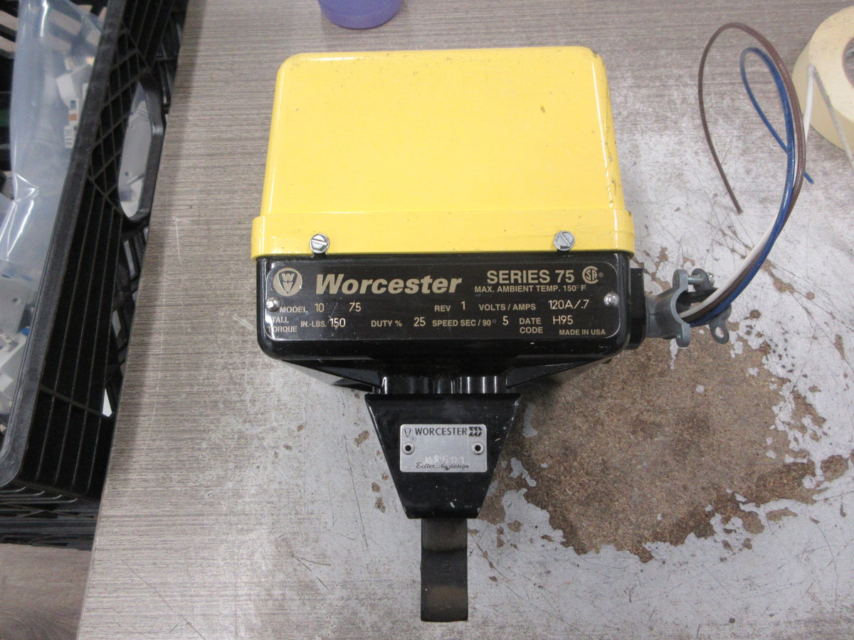 Worcester Series 75 Valve Actuator 10-75 Rev. 1 120V 0.7A Used