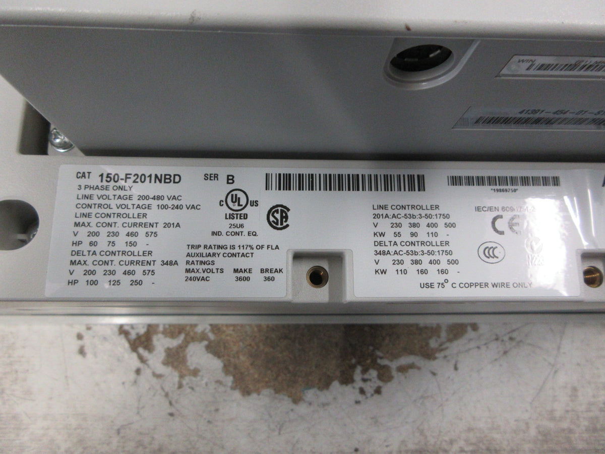 Allen-Bradley SMC-Flex Soft Start 150-F201NBD Ser. B 150/250HP 200-480V 3Ph Used