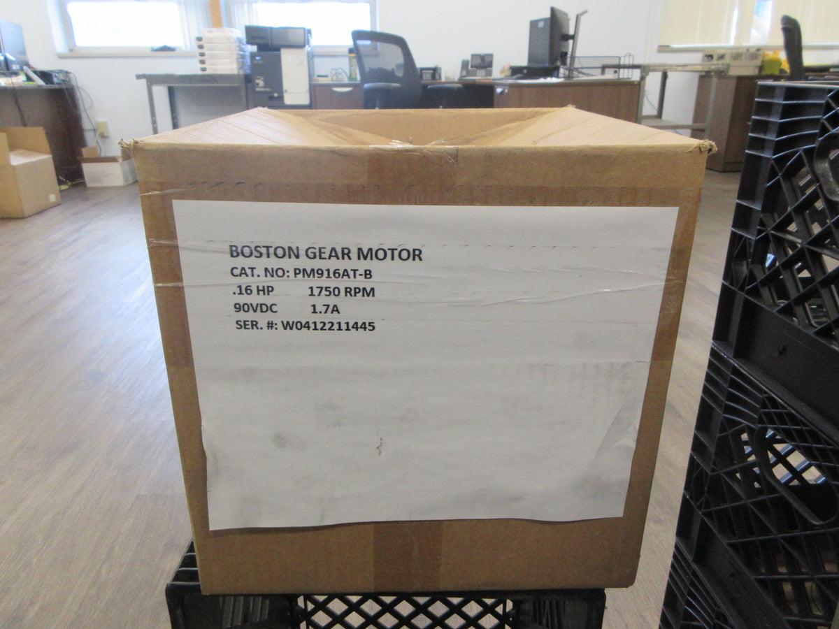 Boston DC Motor PM916AT-B .16HP 90V 1750RPM 1.7A Frame: 56C New Surplus