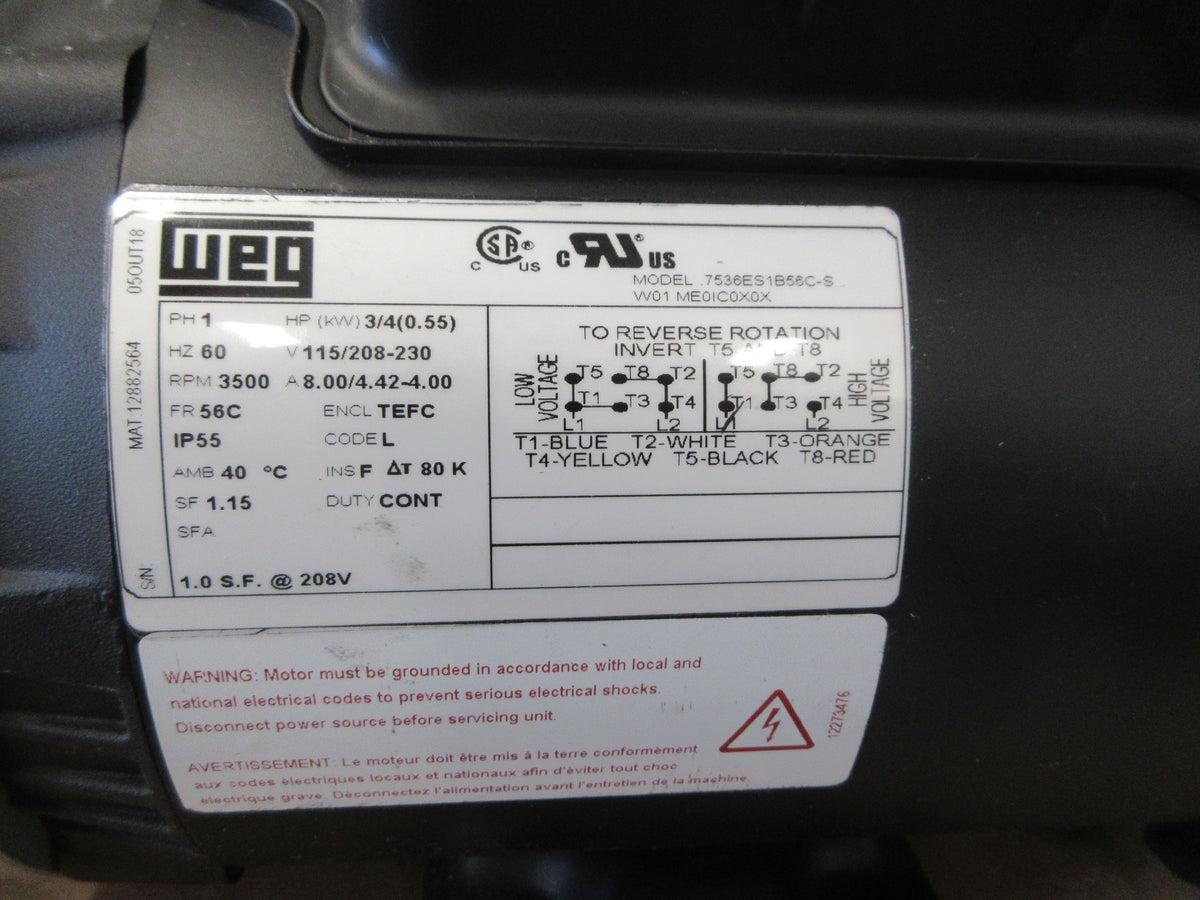Finish Thompson Stainless Steel Centrifugal Pump AC4STS1V350B015C15 New Surplus