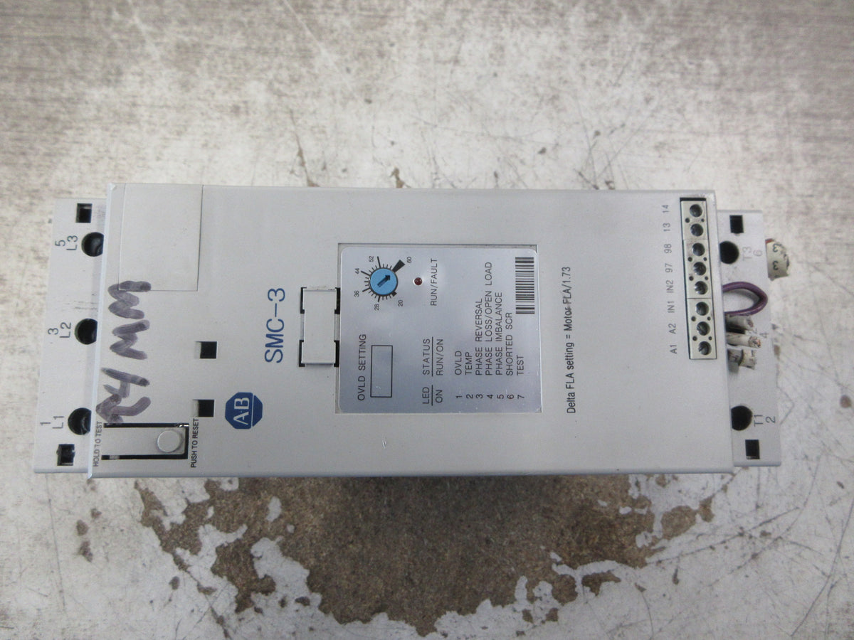 Allen-Bradley SMC-3 Soft Starter 150-C60NBD Ser. B FRN: 2.10 75HP 104A Used