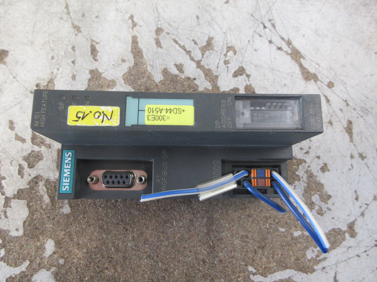 Siemens Simatic S7 ET 200S Profibus-DP Interface Module 6ES7 151-1BA02-0AB0 Used
