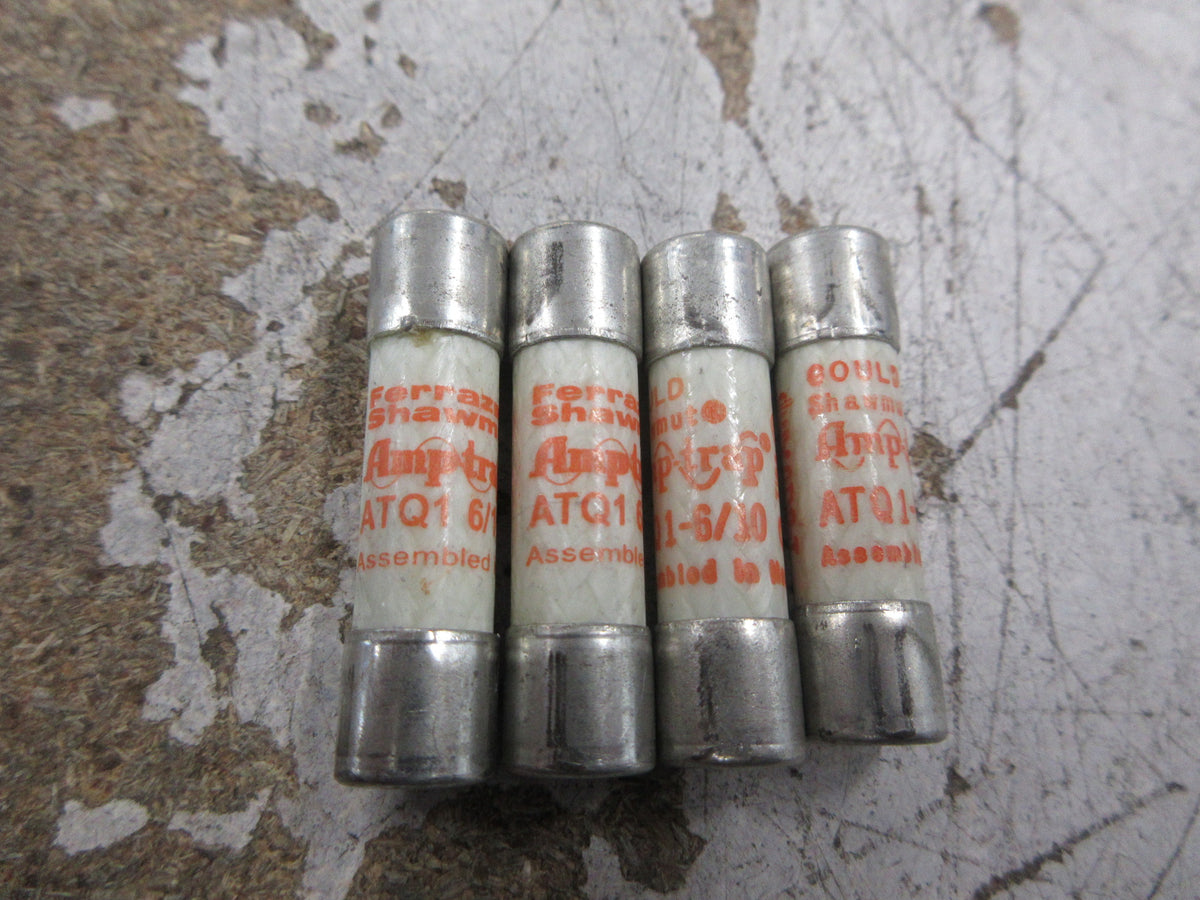 Gould Shawmut Amp-Trap Fuse ATQ1-6/10 500V 1 6/10A *Lot of 4* Used