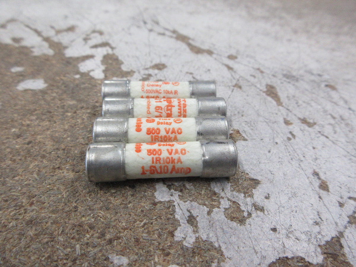 Gould Shawmut Amp-Trap Fuse ATQ1-6/10 500V 1 6/10A *Lot of 4* Used