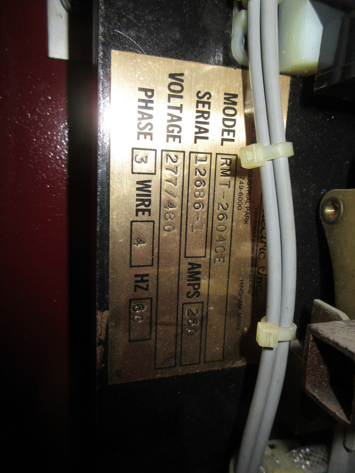 Russelectric Automatic Transfer Switch RMT-2604CE 260A 277/480V 3Ph 4W 60Hz Used
