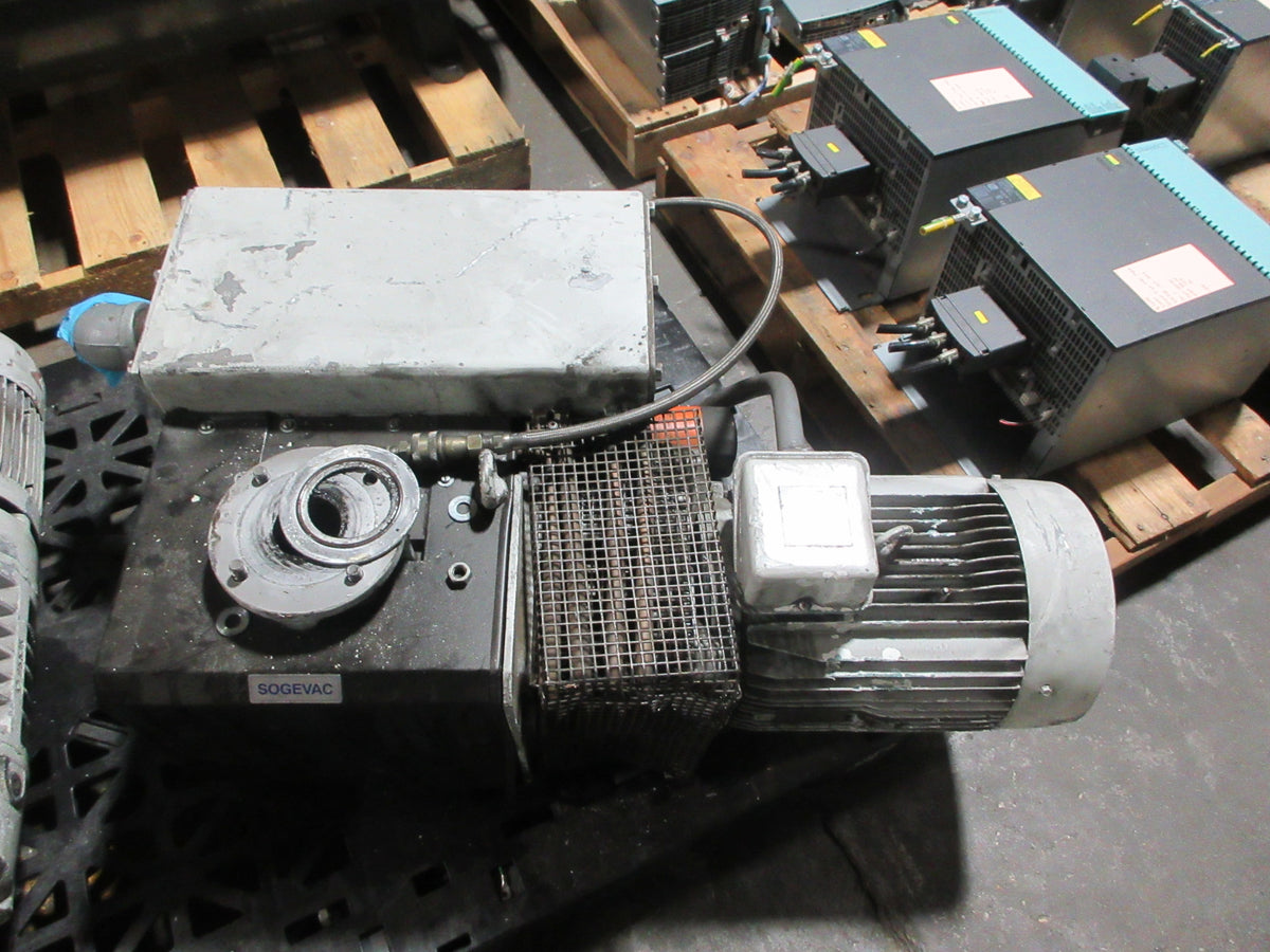 Leybold SogeVac Rotary Vane Vacuum Pump SV200 950 27 7.5HP 130 CFM Used