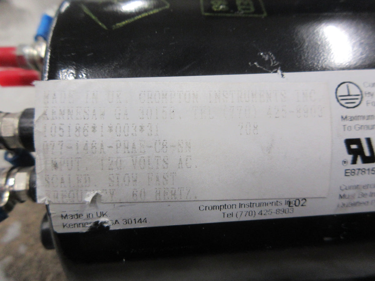 Crompton Synchroscope 077-146A-PRAE-C8-SN 120VAC 60Hz Used