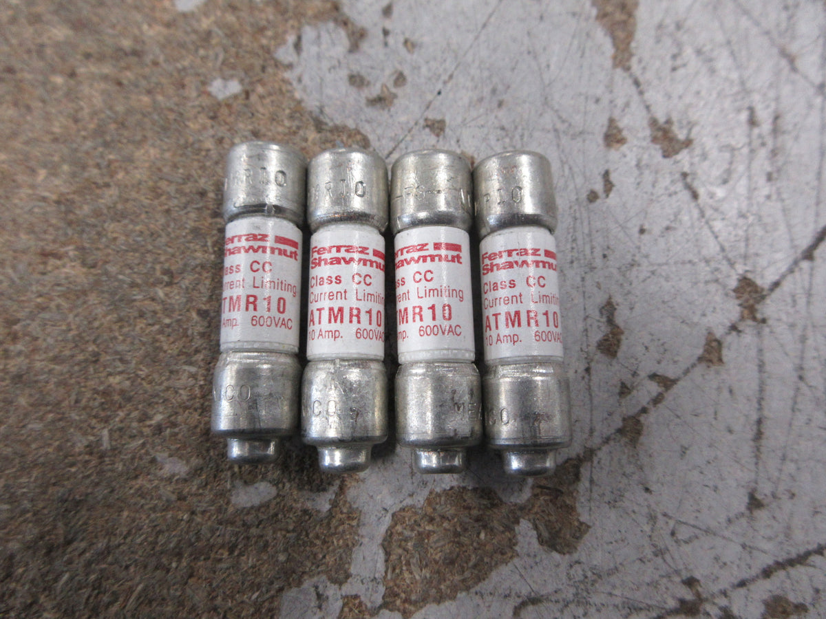 Ferraz Shawmut Fuse ATMR10 600V 10A *Lot of 4* Used