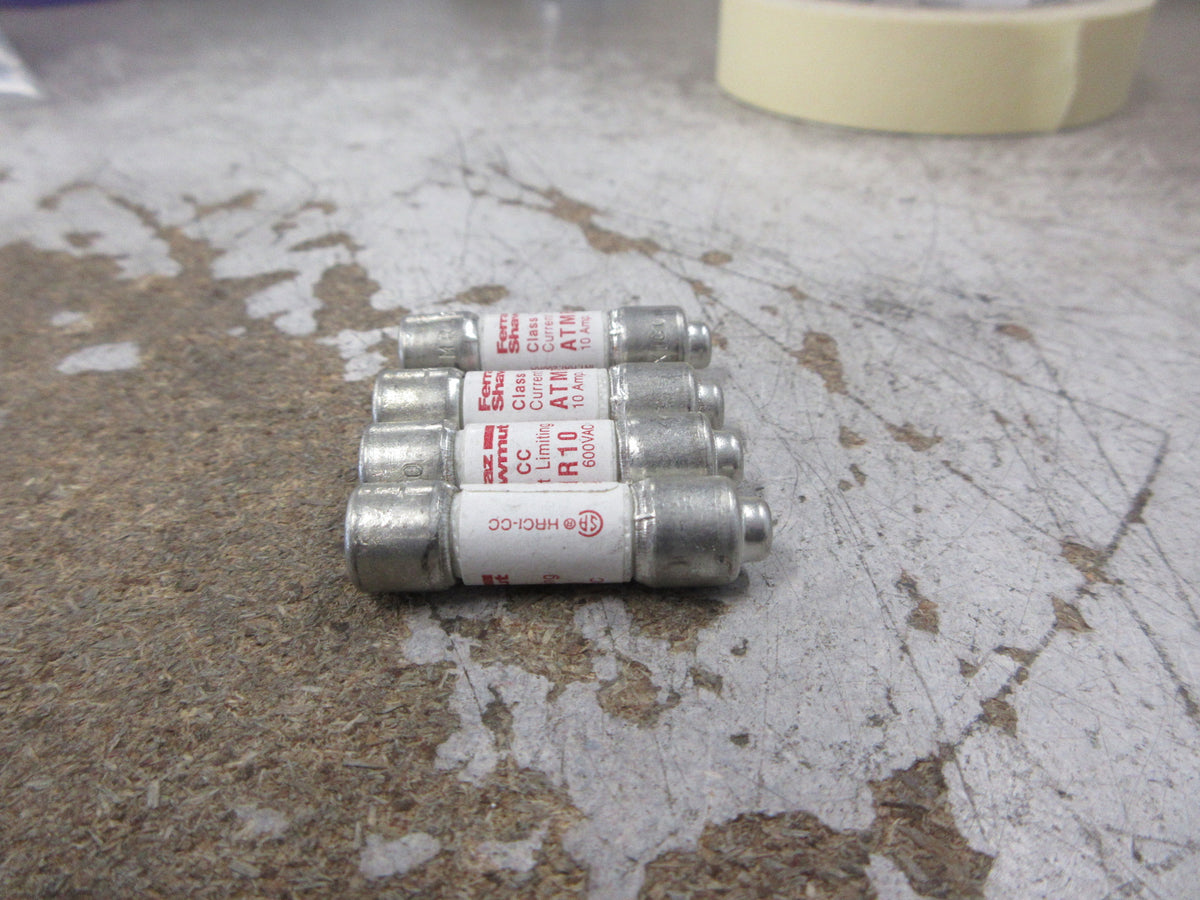 Ferraz Shawmut Fuse ATMR10 600V 10A *Lot of 4* Used