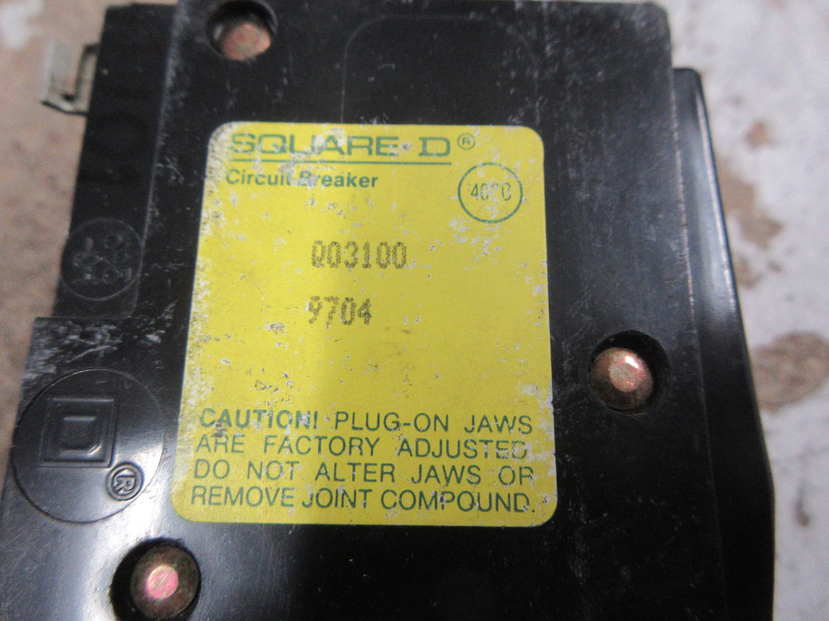 Square D Clip-On Circuit Breaker QO3100 100A 240V 3P Used