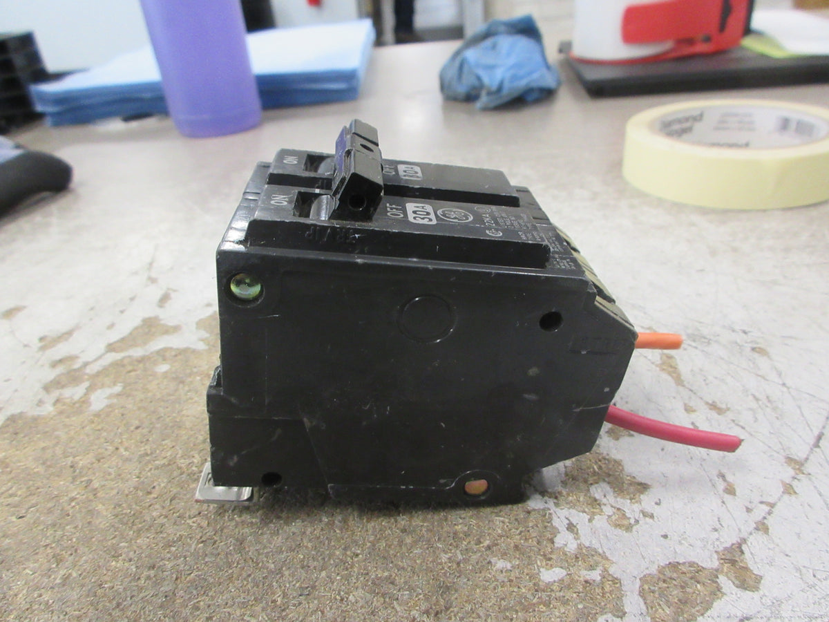 GE Bolt-On Circuit Breaker THHQB2130 30A 120/240V 2P 22K AIC Used