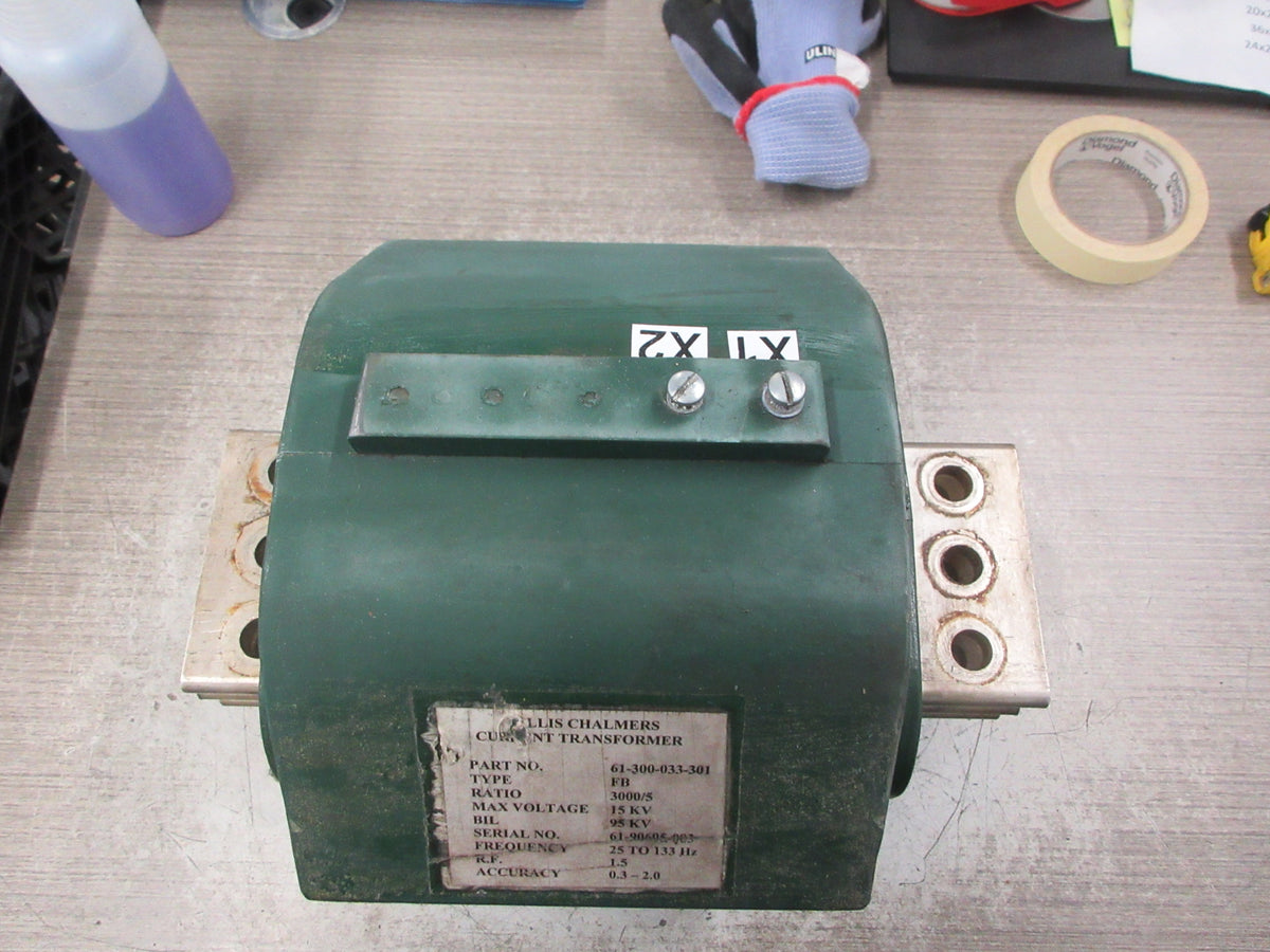 Allis Chalmers Current Transformer 60-300-033-301 Ratio 3000:5A 15KV Used