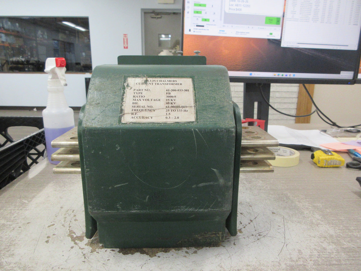 Allis Chalmers Current Transformer 60-300-033-301 Ratio 3000:5A 15KV Used