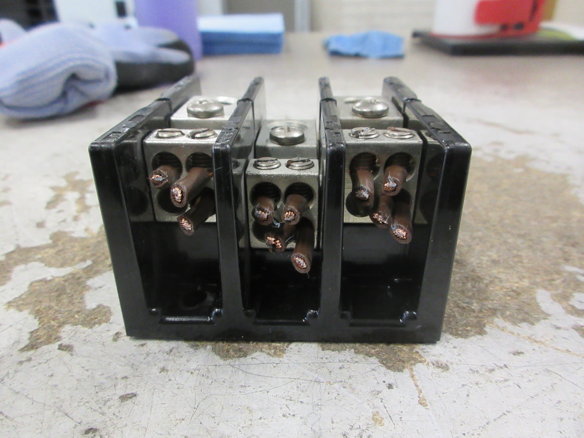 Marathon Power Distribution Block 1423570 175A 600V 3P Line: 2/0-14 Used