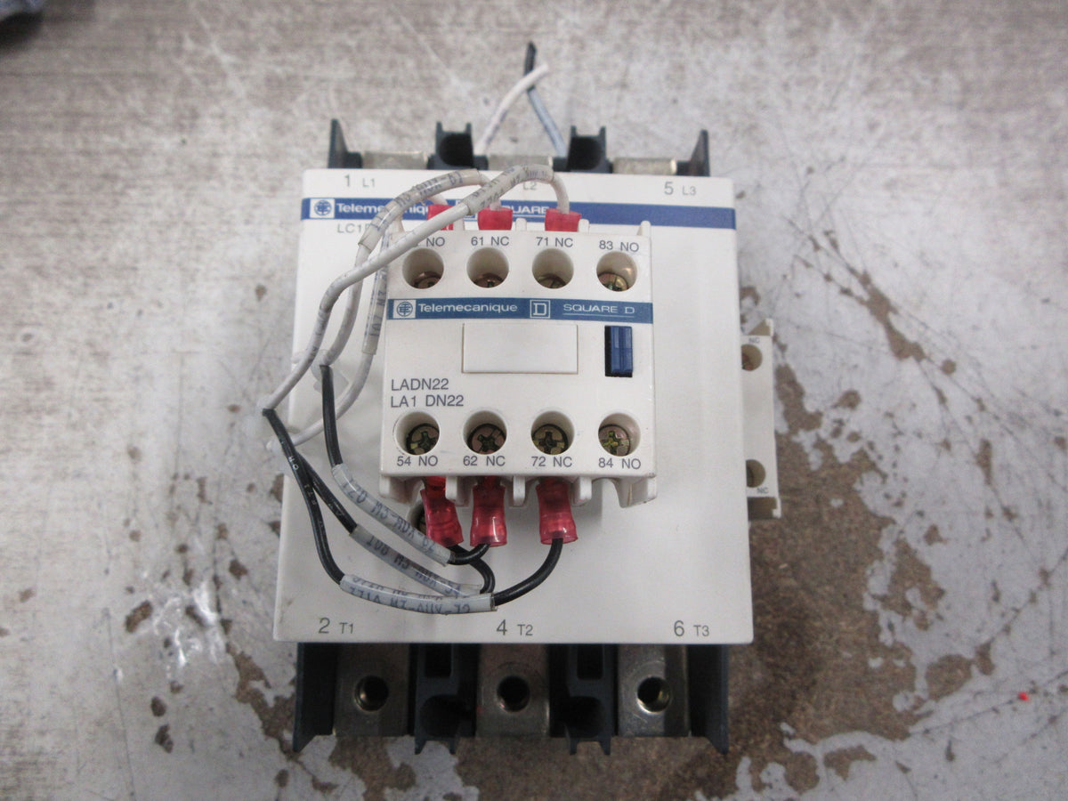 Telemecanique Contactor LC1D150 24V Coil 160A 600V w/ (1) Aux Contact Used
