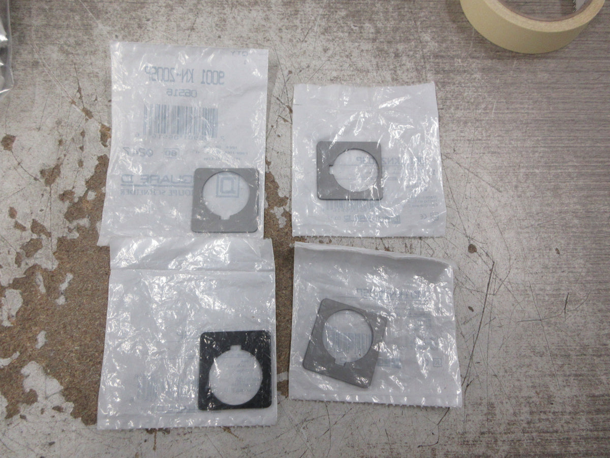 Square D Legend Plate 9001KN200SP Silver Blank *Lot of 4* New Surplus