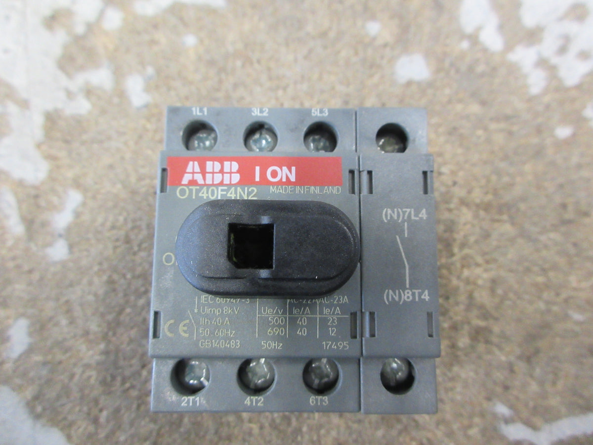 ABB Disconnect Switch OT40F4N2 40A 600V 3Ph *No Handle* Used