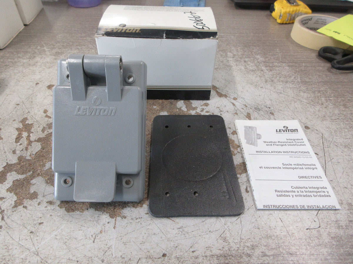 Leviton Weather Resistant Inlet 15378-CWP 20A 125V Gray Nema 5-20P New Surplus