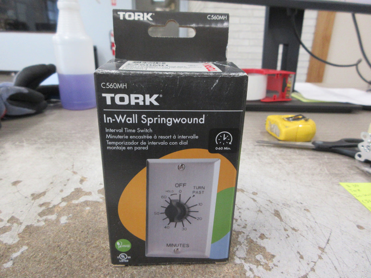 Tork In-Wall Springwound Timer C560MH Range: 0-60min New Surplus
