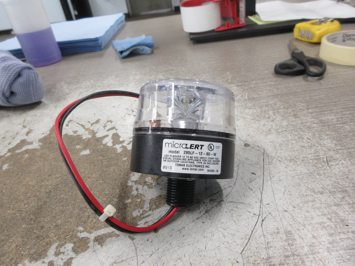 Tomar MicroLert LED Flasher 295LF-12-80-W 12-80VDC New Surplus