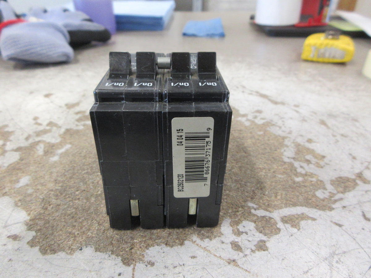 Cutler-Hammer Quad Circuit Breaker BQ2502120 (2) 50A (2) 20A 120/240V Used