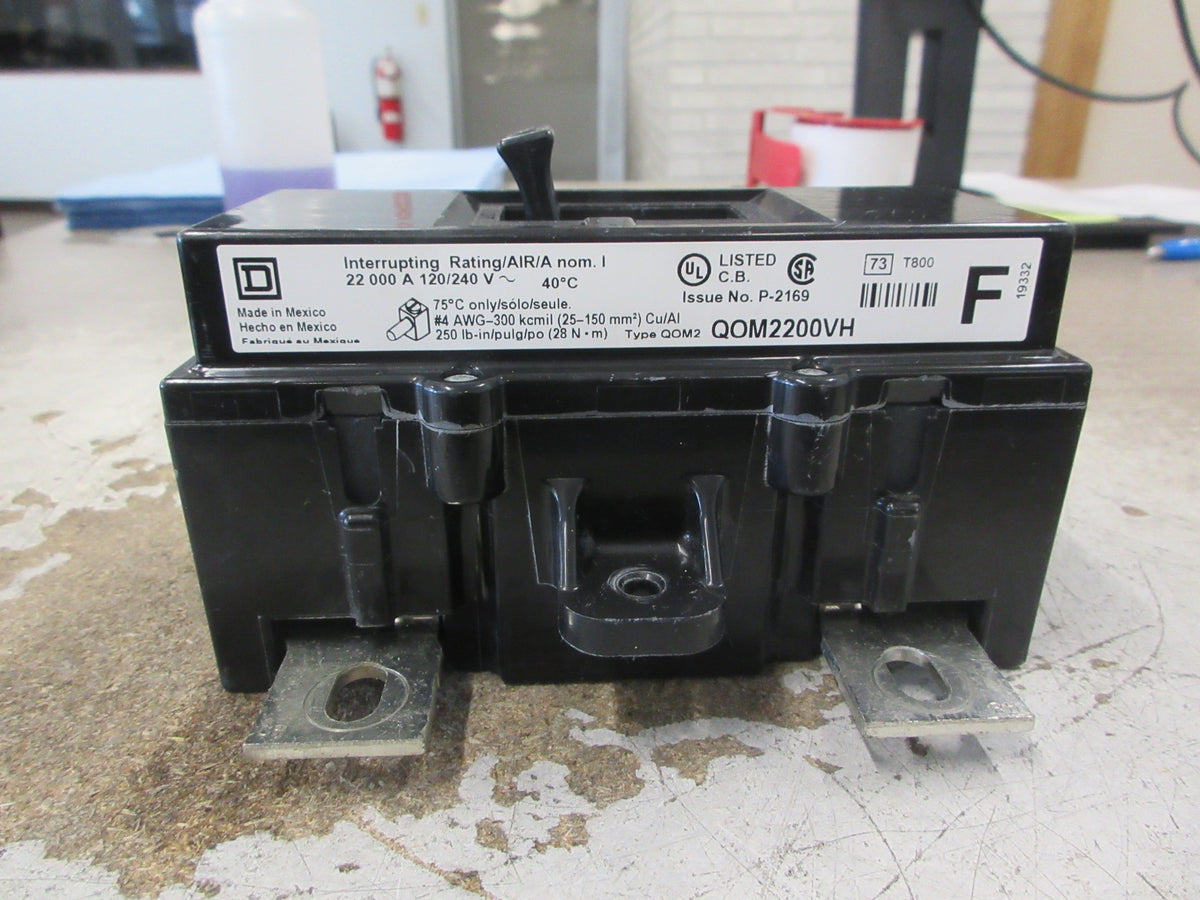 Square D Circuit Breaker QOM2200VH 200A 120/240V 2P 22K AIC Used