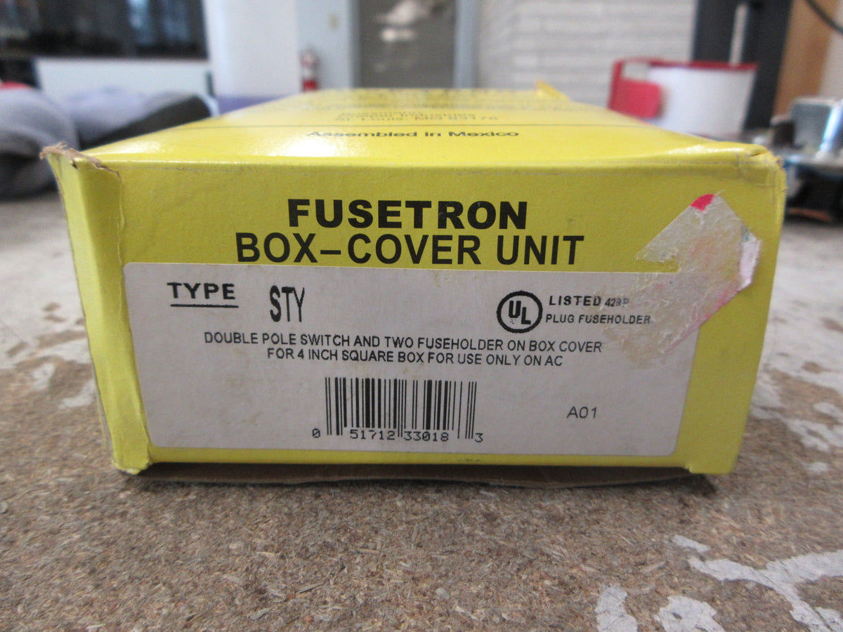 Bussmann Buss Fusetron Switch & Two Fuseholder Box-Cover Unit STY New Surplus