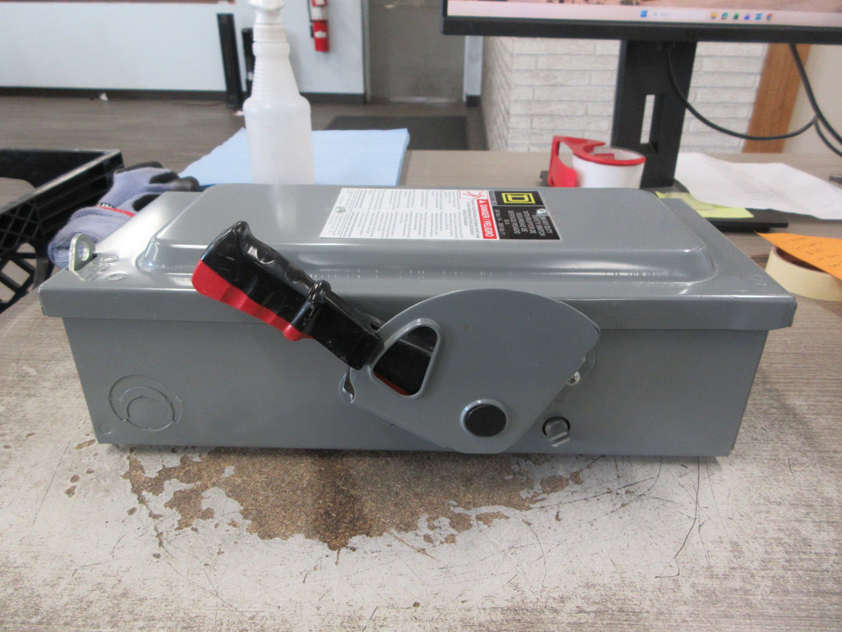 Square D Fusible Safety Switch/Disconnect H321N Ser. F05 30A 240V 3P Used