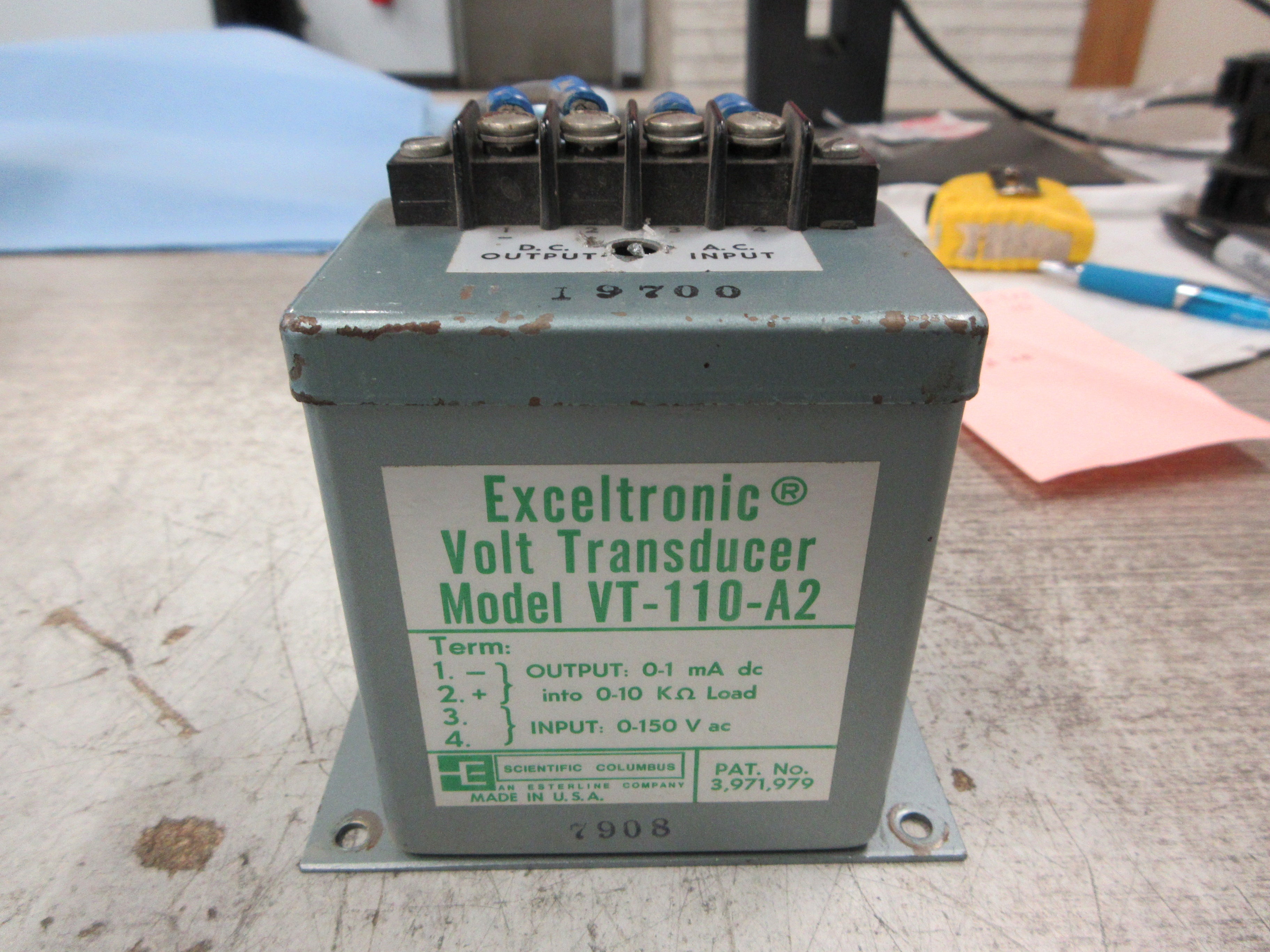 Scientific Columbus Exceltronic Volt Transducer VT-110-A2 Input: 0-150V
