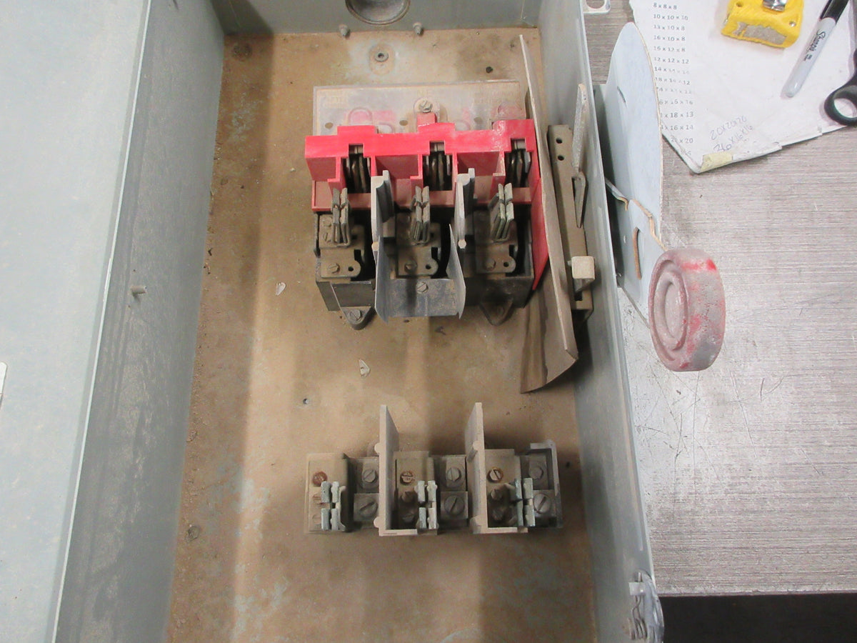 Eaton Fusible 3R Safety Switch/Disconnect DH363FRK 100A 600V 3P Used
