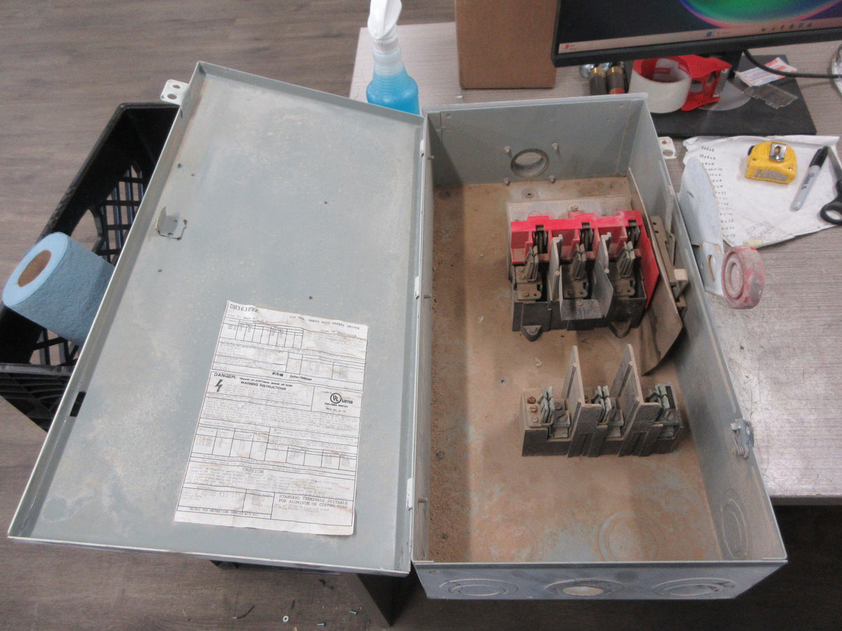 Eaton Fusible 3R Safety Switch/Disconnect DH363FRK 100A 600V 3P Used