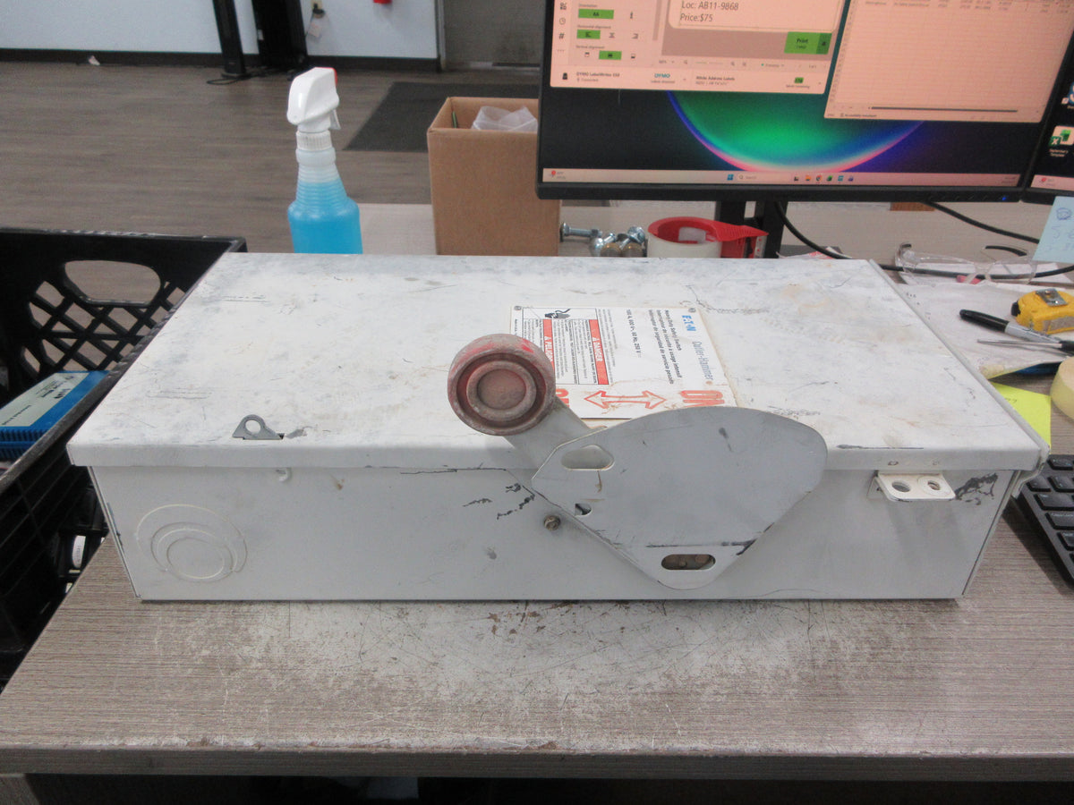 Eaton Fusible 3R Safety Switch/Disconnect DH363FRK 100A 600V 3P Used