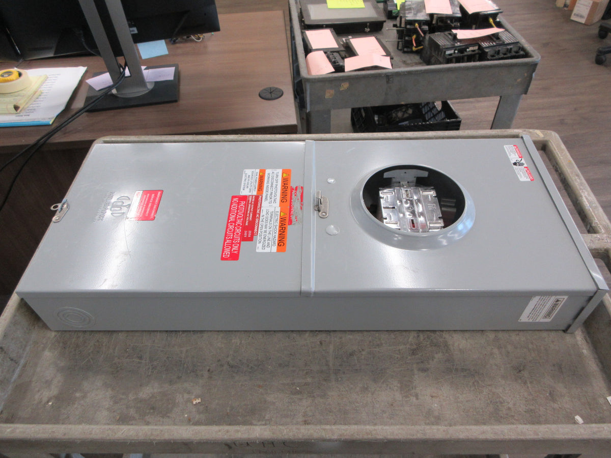 Milbank Meter Main U6281-XL-200-5T9 200A Main (2) 35A 2P Breakers 8-Slot Used