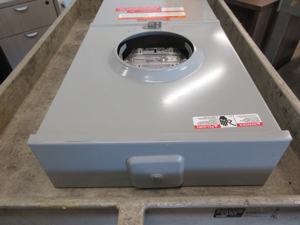 Milbank Meter Main U6281-XL-200-5T9 200A Main (2) 35A 2P Breakers 8-Slot Used