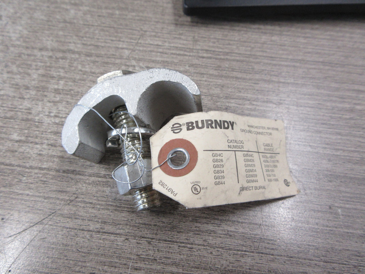 Burndy Ground Connector GBM-34W 300-500 kcmil 1/2" Stud New Surplus