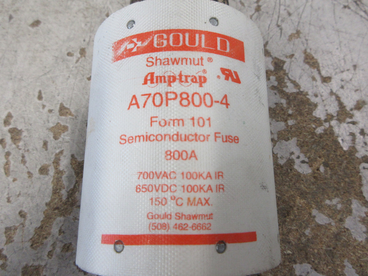 Gould Shawmut Amp-Trap Fuse A70P800-4 800A 700V Used