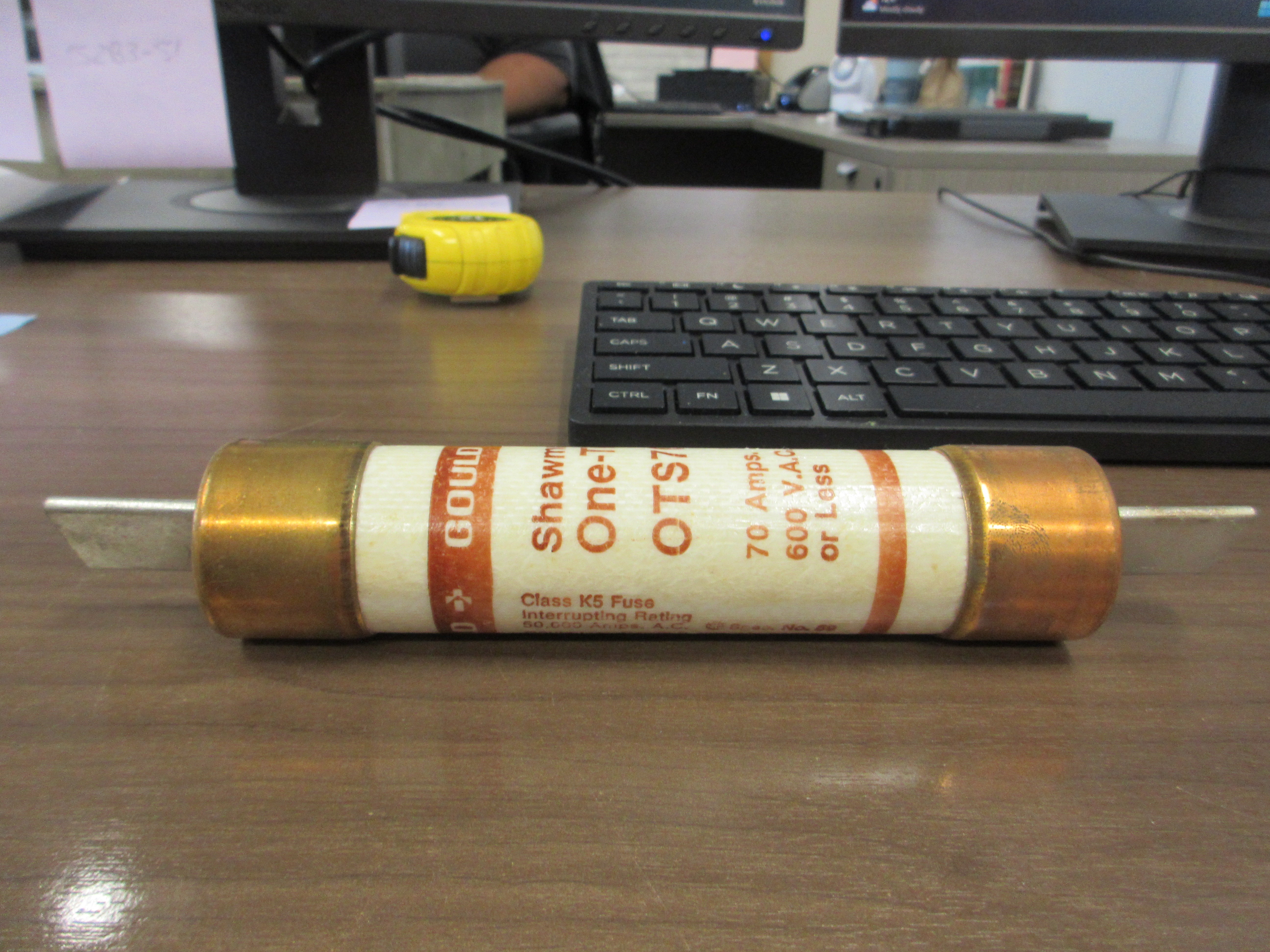 Gould Shawmut One - Time Fuse OTS70 70 A 600 V * Lot of 3 * Used