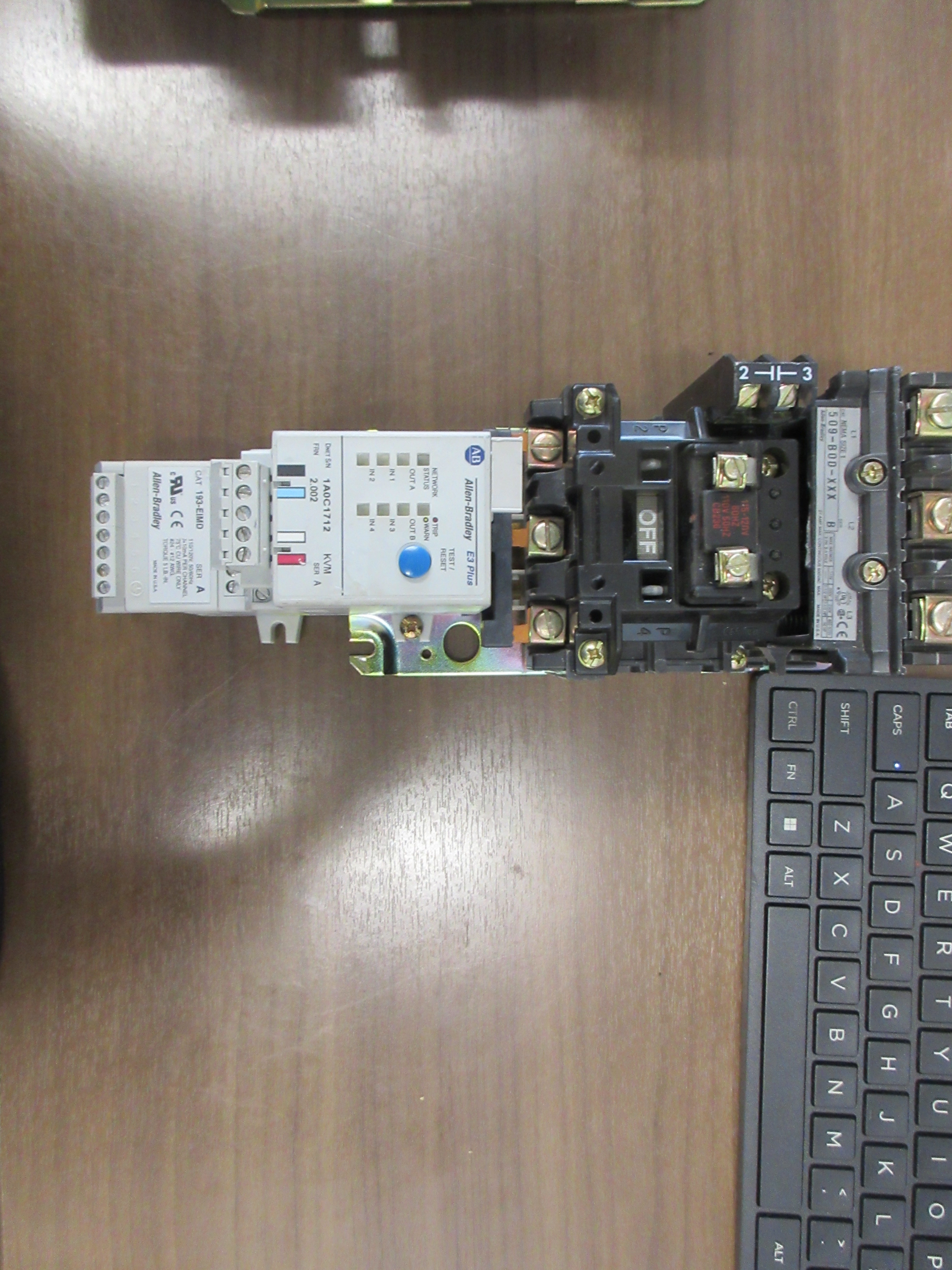 Allen Bradley Size 1 Starter 509-BOD-XXX/592-EC2BC 115-120V Coil Used