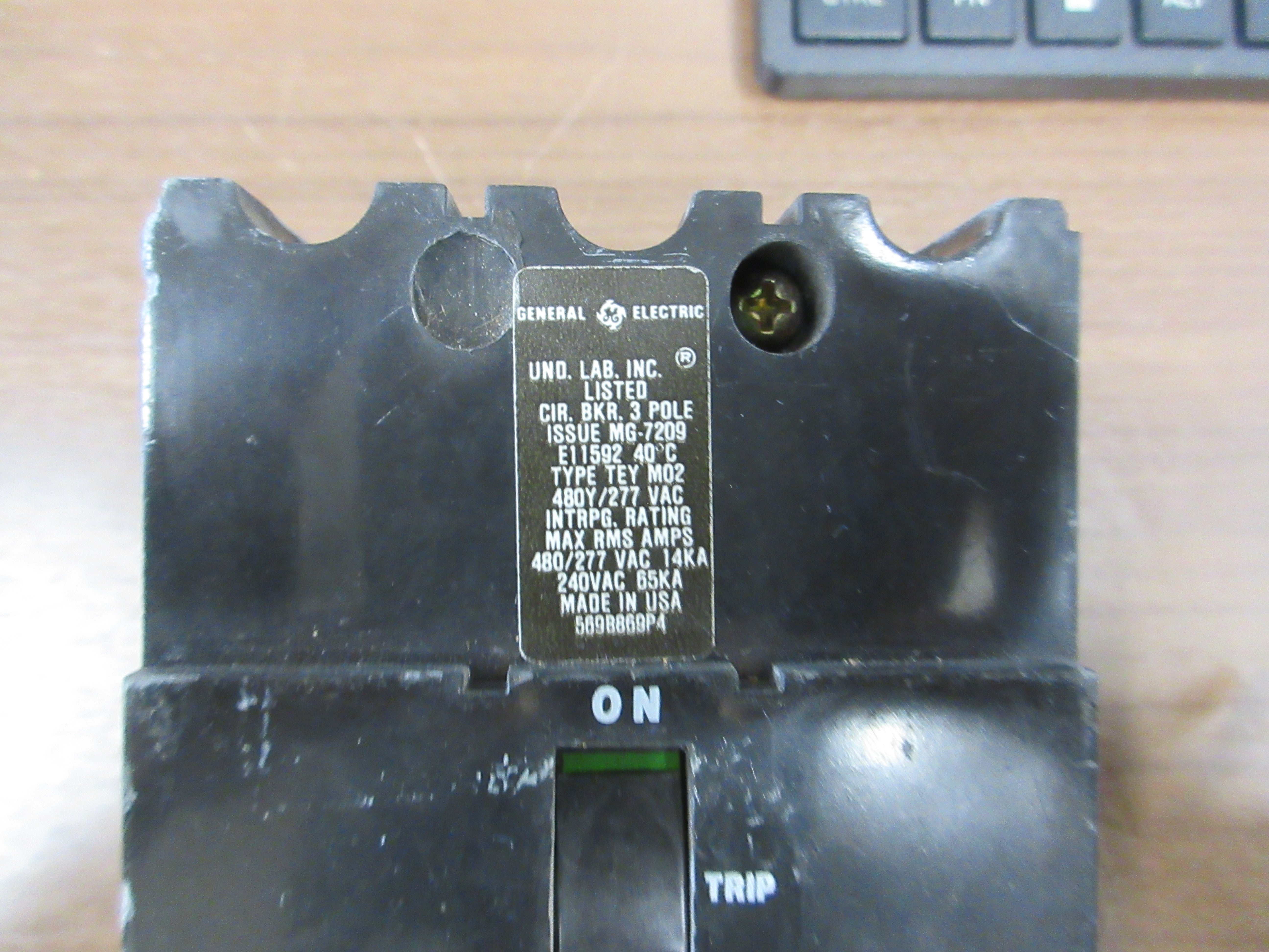 GE Bolt-On Circuit Breaker TEY 330 Ser. M02 30A 480/227V 3P Used