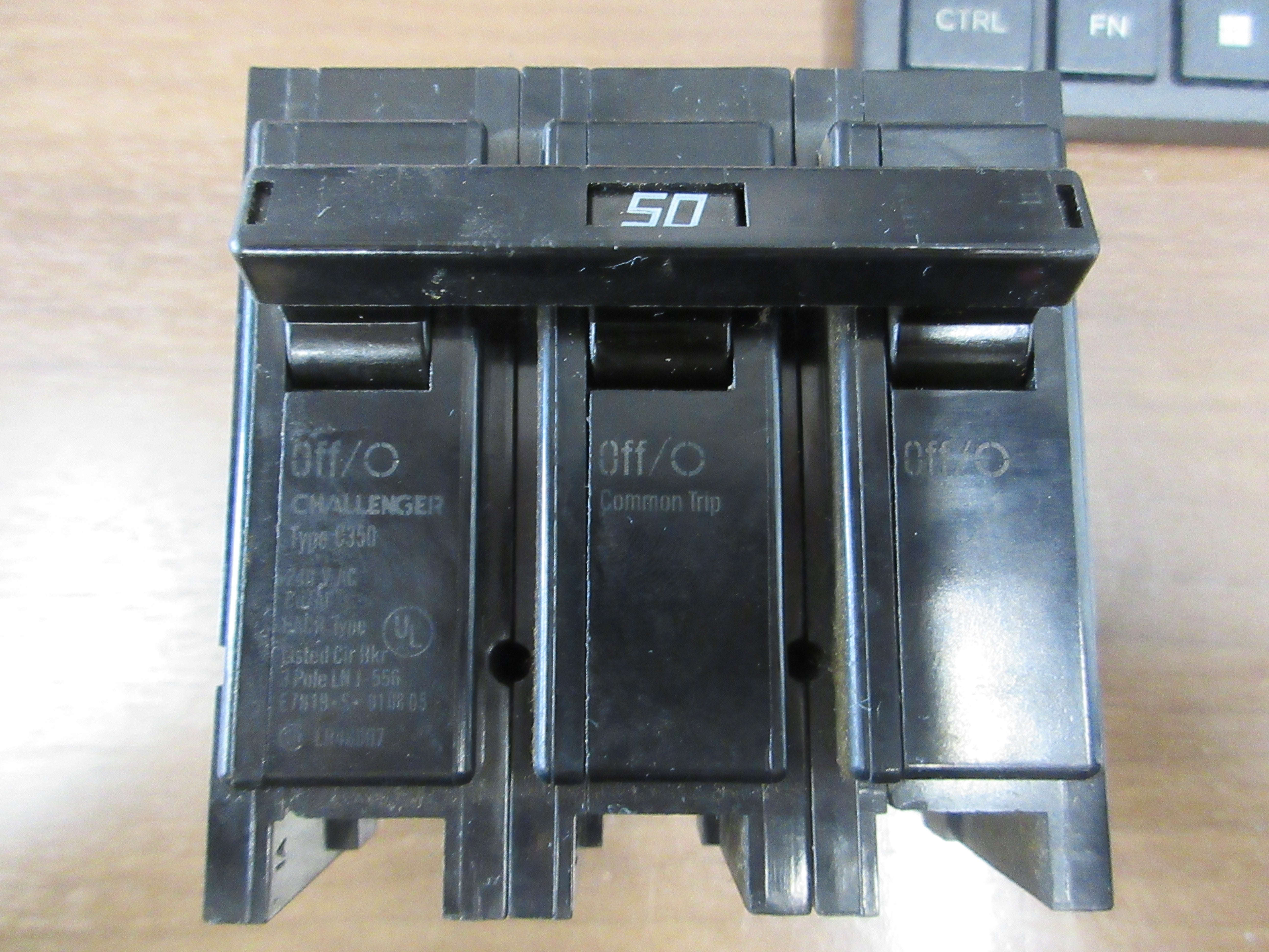 Challenger Clip-On Circuit Breaker C350 50A 240V 3P Used
