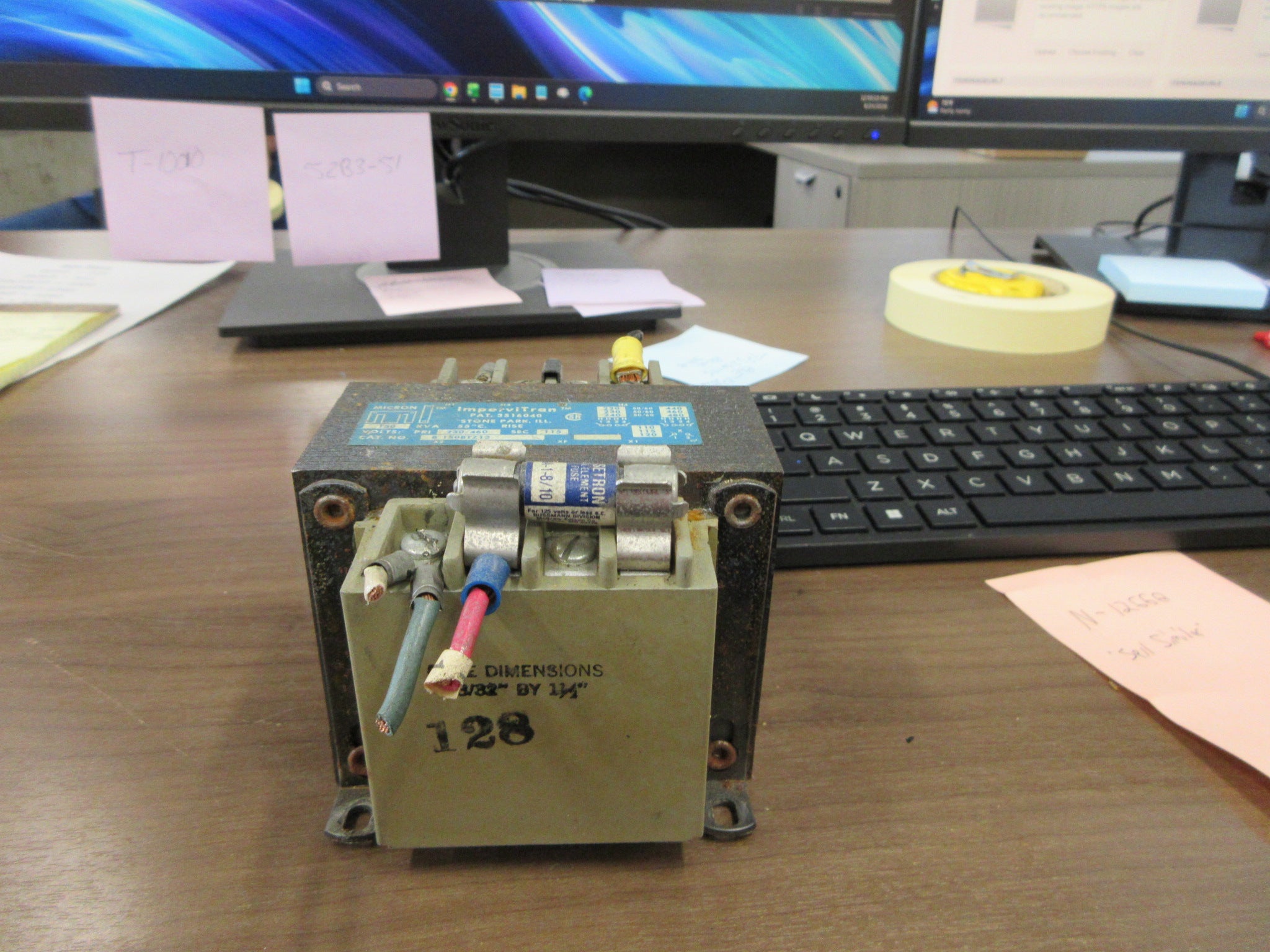 Micron Impervitran Control Transformer B150BTZ13 0.150KVA Pri:230/460V Sec:115V