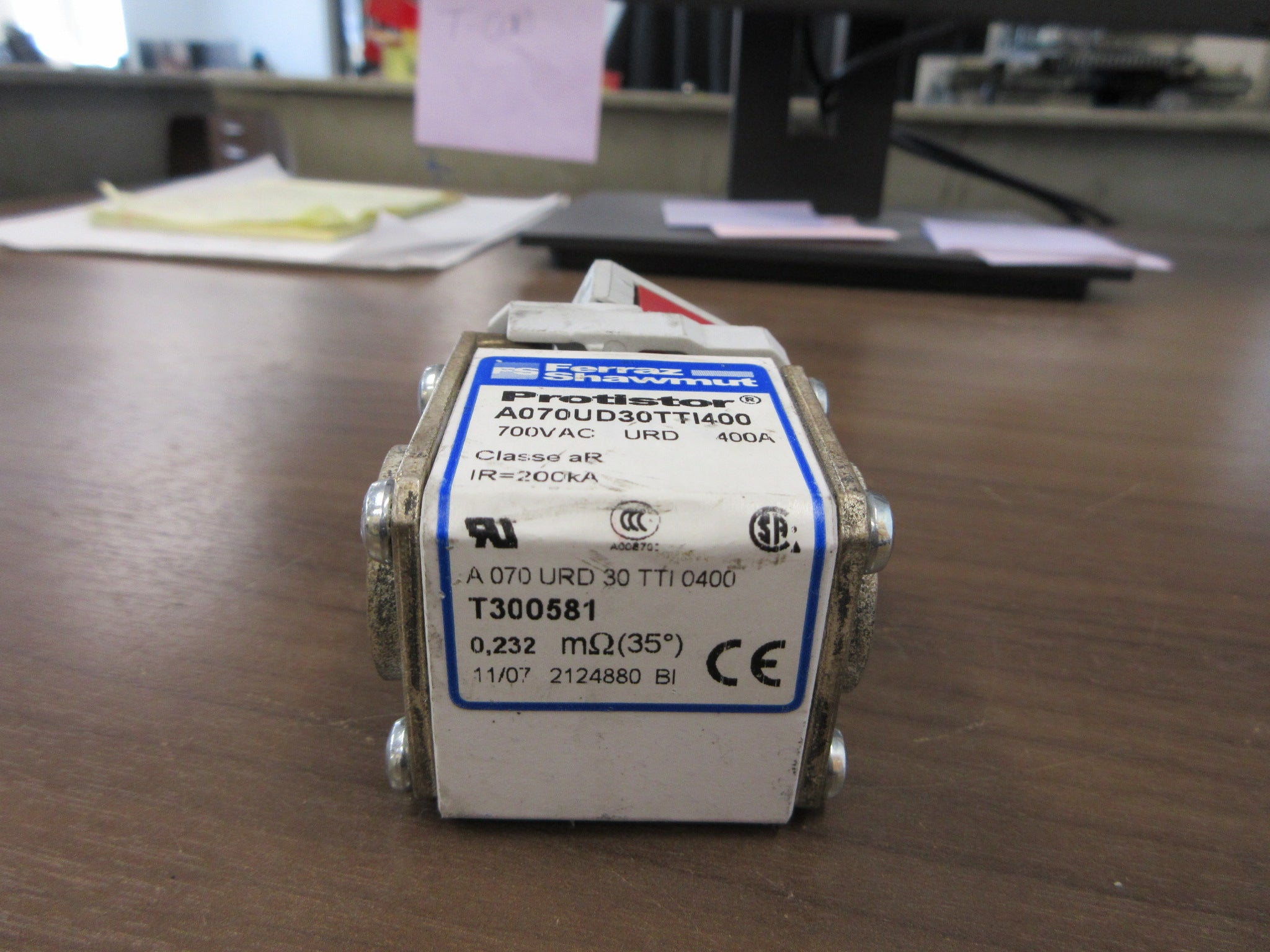 Ferraz Shawmut Protistor Fuse A070UD30TTI400 400A 700V Used