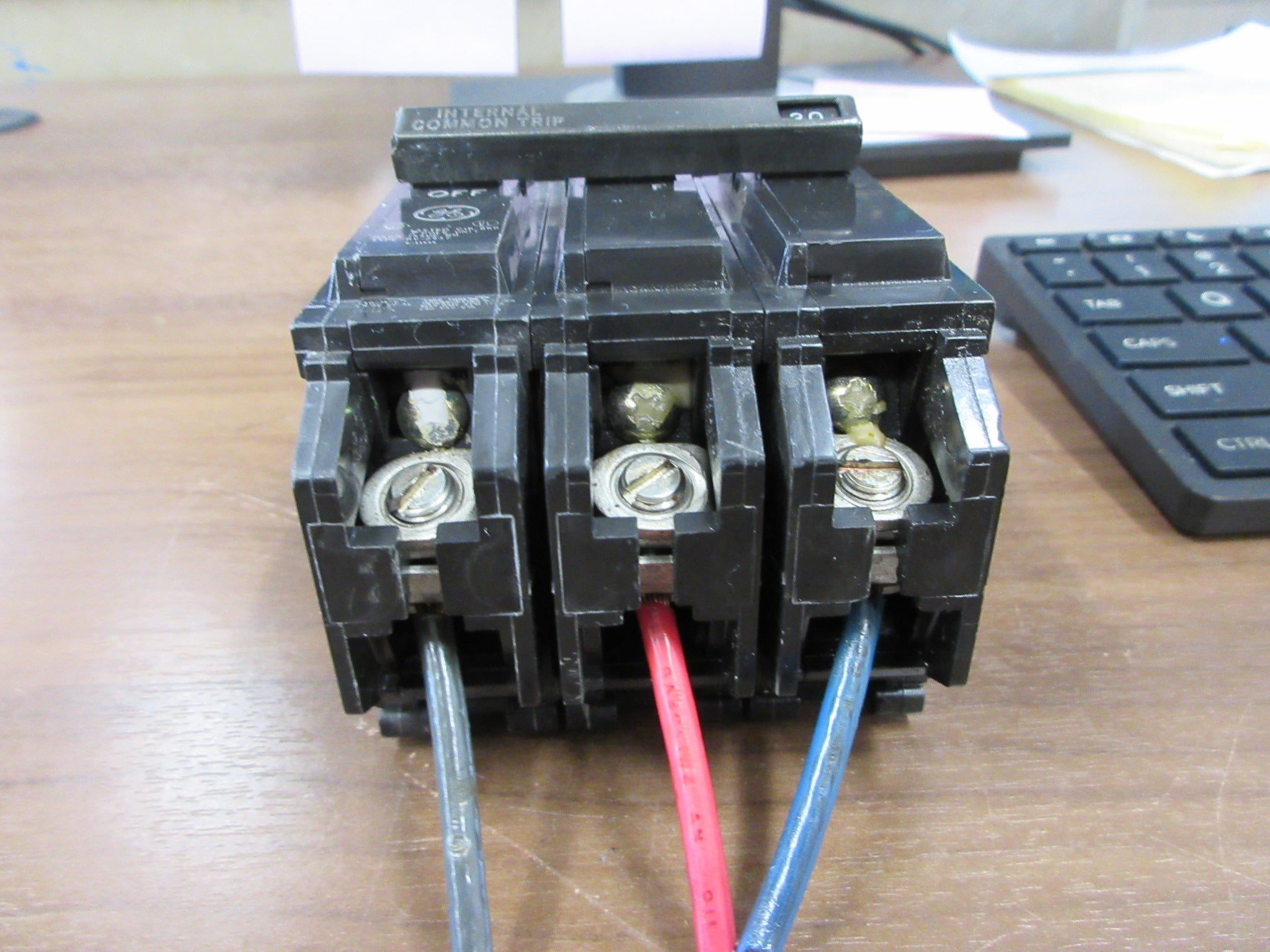 GE Clip-On Circuit Breaker THQL32030 30A 240V 3P Used