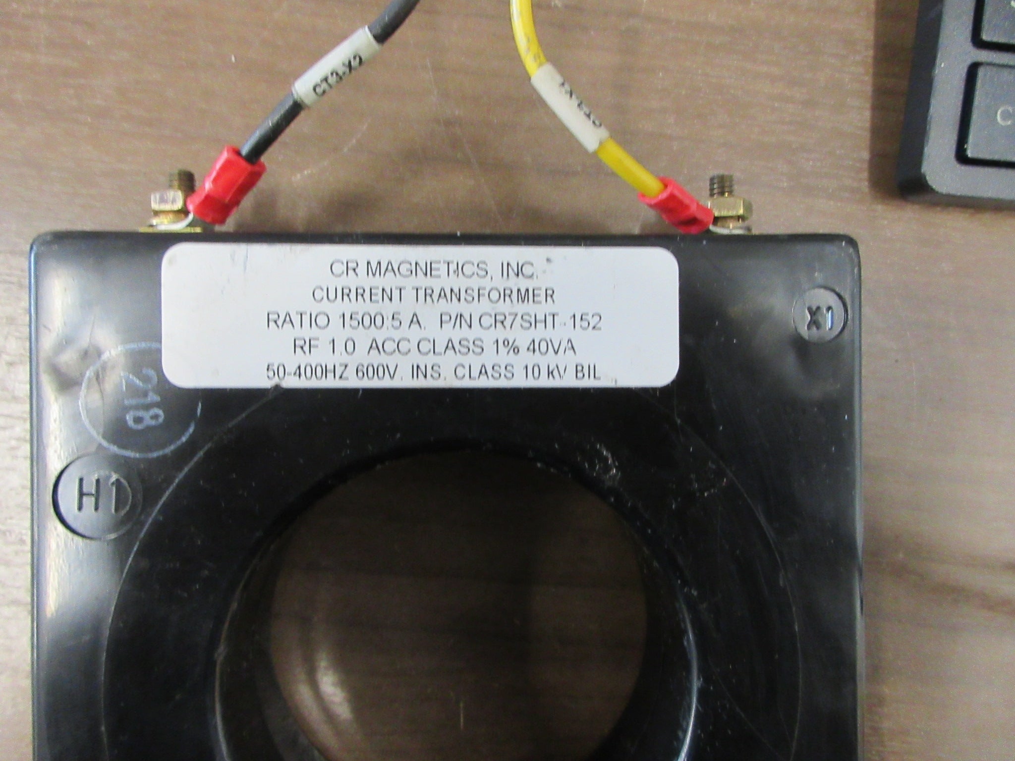CR Magnetics Current Transformer CR7SHT-152 Ratio 1500:5A 600V 50-400Hz Used