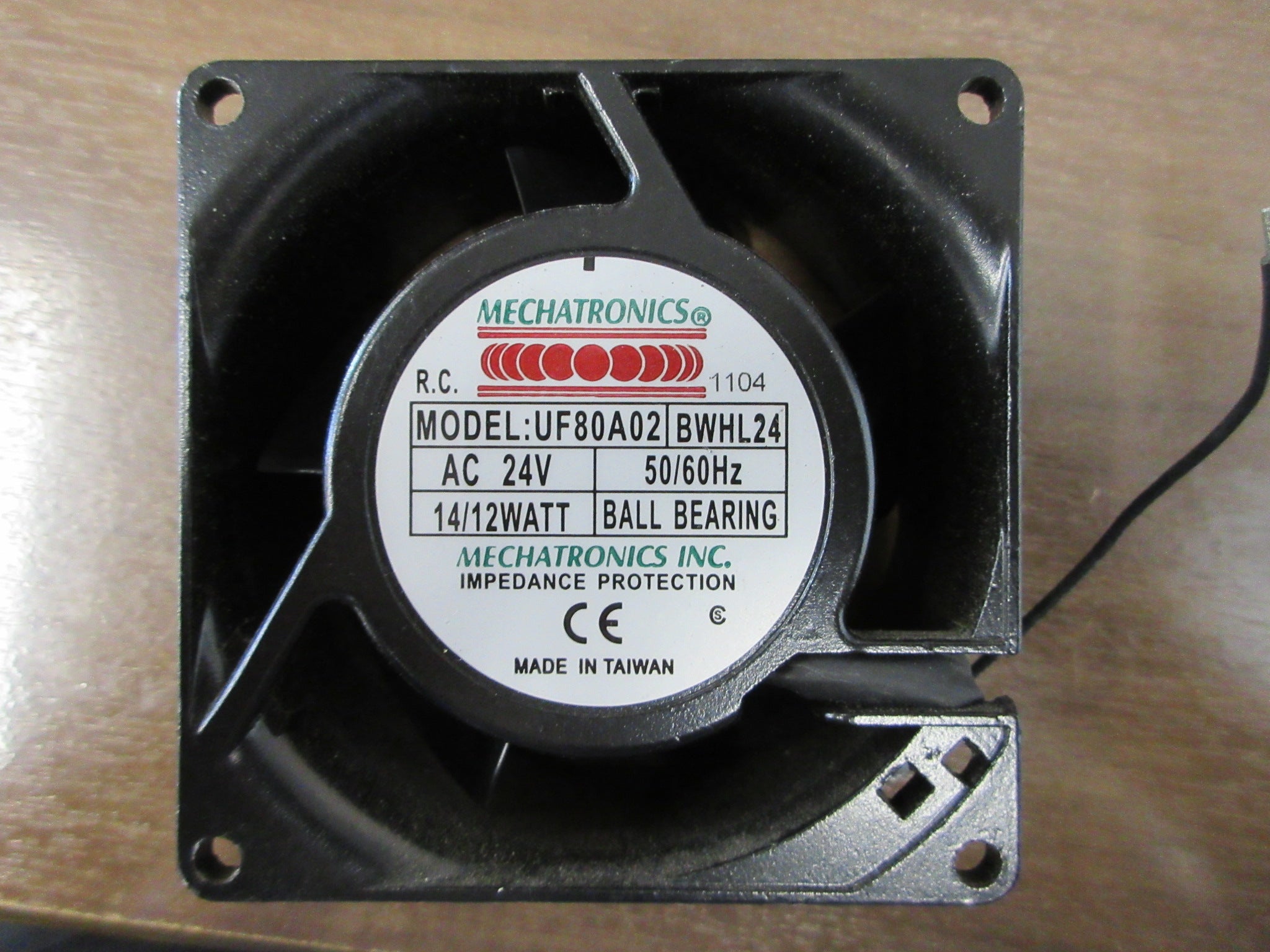 Mechatronics Axial Fan UF80A02BWHL24 24V 50/60Hz 14/12W Used