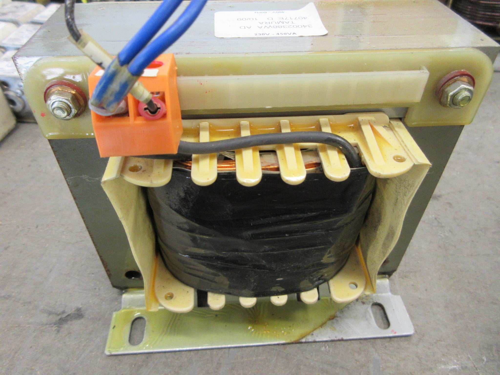 Tamura Transformer 34002386WA 450 VA Pri: 480V Sec: 230V 60Hz Used