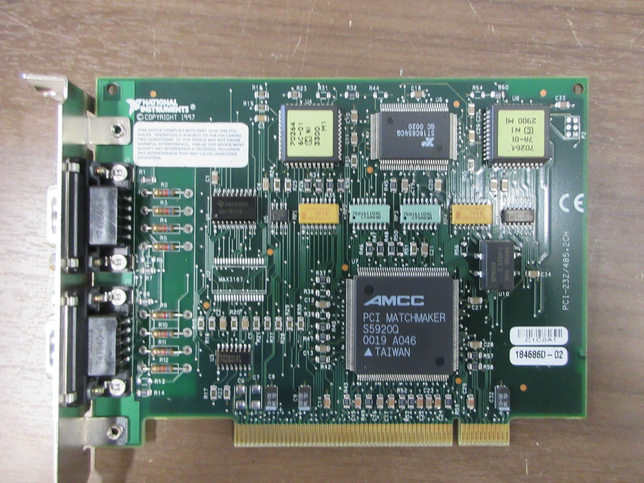 National Instruments Serial Interfare Card PCI-232/485.2CH 2-Channel Used