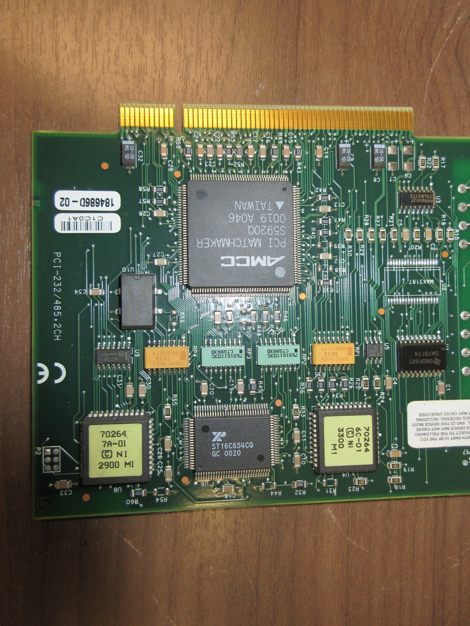 National Instruments Serial Interfare Card PCI-232/485.2CH 2-Channel Used