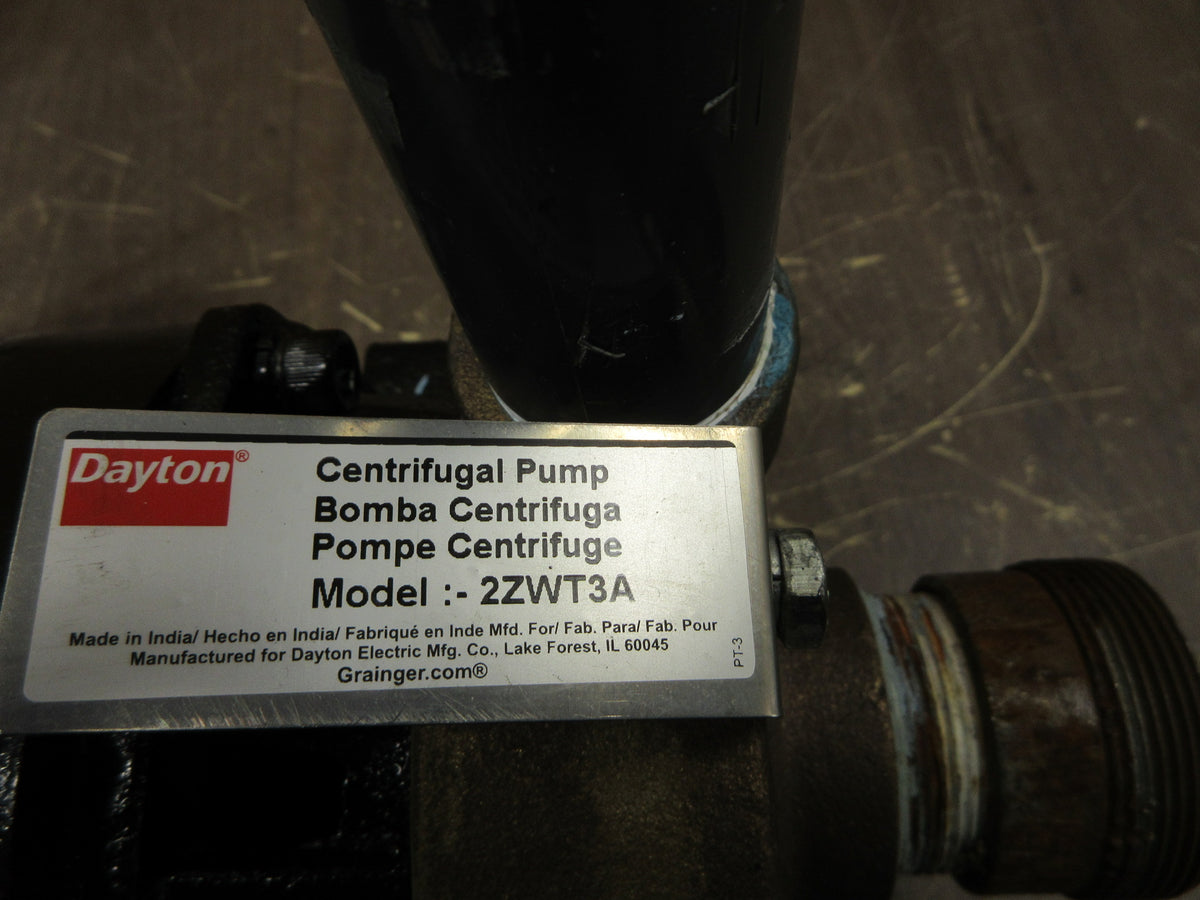 Dayton Bronze Centrifugal Pump 2ZWT3A 1.5 HP 3450 RPM 1.5 GPM Max Used